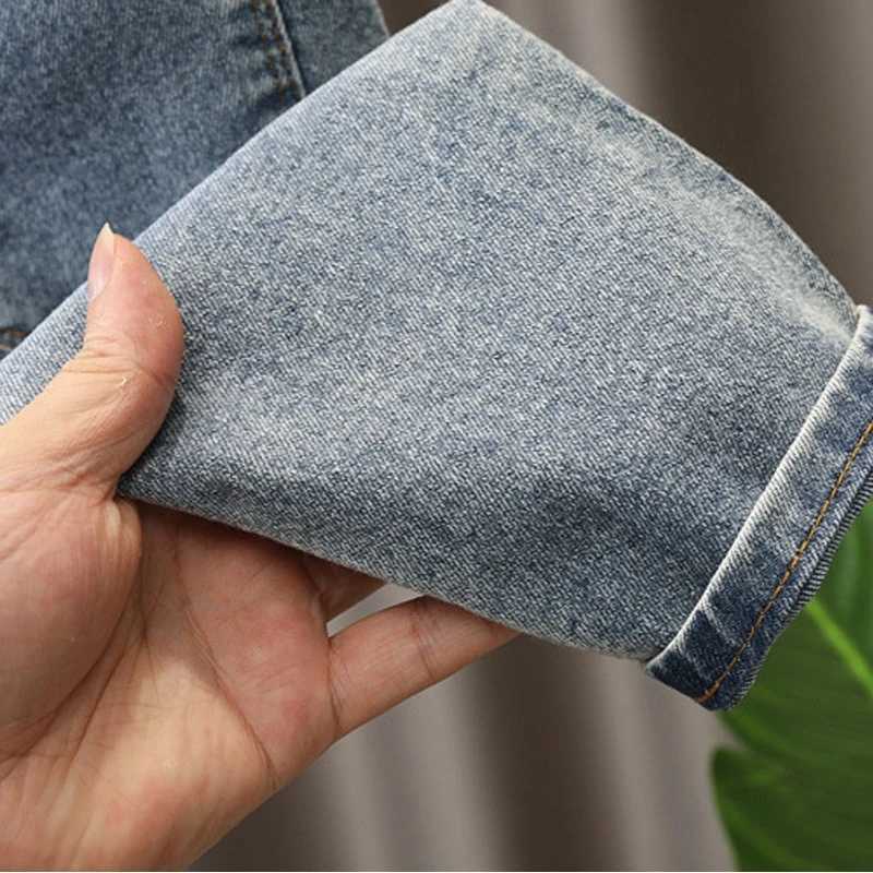 Jeans Embroidery Jeans Girls Straight Pants Denim Casual Trousers Kids Clothes 1-5 Years Baby Stretch Elastic Waist Bottoms