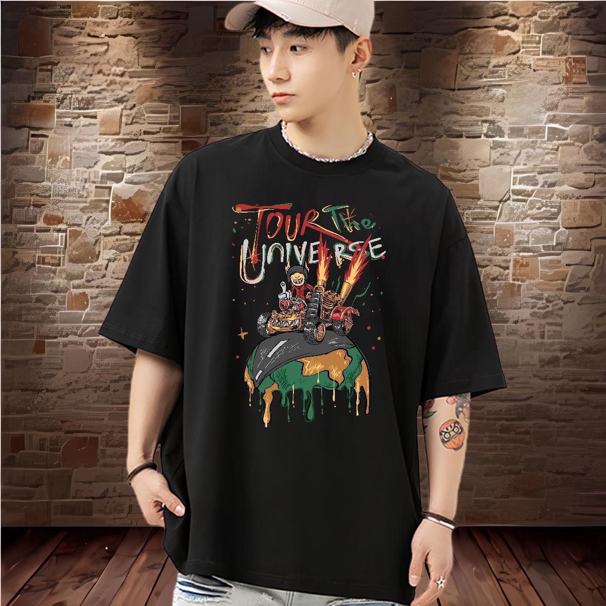Classic Casual T-Shirts ET Tee Shirt 100% Cotton 230g Spring Summer Cool Design DIY Printed Breathable Crew Neck Tshirt for Man Woman