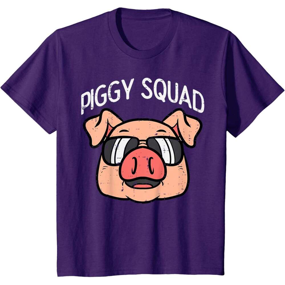T shirt for Mens Piggy Squad Funny Pig Farmer Hog Farm Animal Men Women T-Shirt shirts tshirt graphic tee Casual tops summer clothes Short sleeve