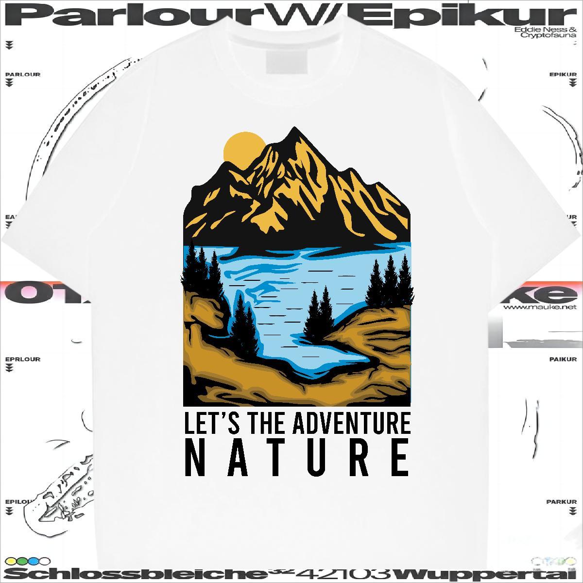 Custom Men T Shirts mountains Tops Shirt 230g Pure Cotton Daily Wear Classic Oversized Short Sleeve Soft Men Tshirts
