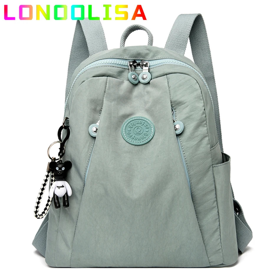 Womens backpack large capacity leisure travel bag highquality nylon cloth Rucksack school Mochilas for teenagers and girls 240807