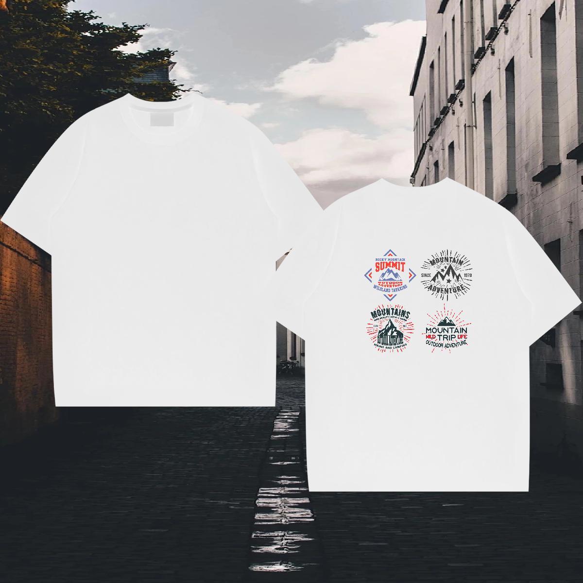 Free Shipping Men T Shirts letter Tees Shirts 230g Pure Cotton Hip Hop Street Cool Design Custom Printed Short Sleeve Soft Men Clothes T-Shirt