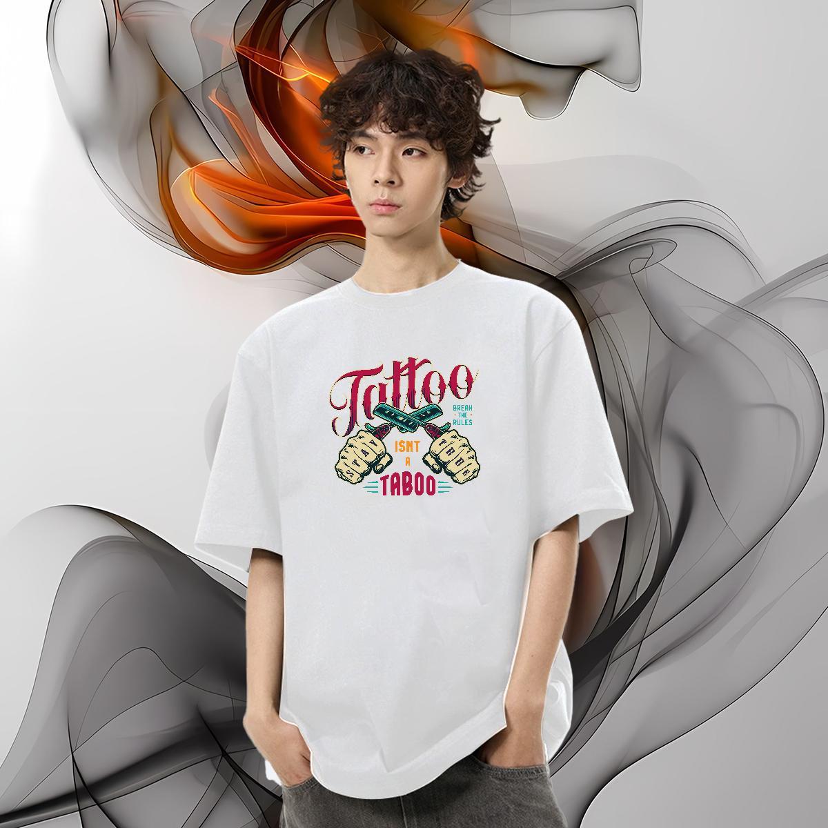 Designer T Shirts Men tool Clothes 100% Cotton 230g Street Wear TOP Quality Oversized 3XL 4XL O Neck Short Sleeves Tshirt for Man Woman