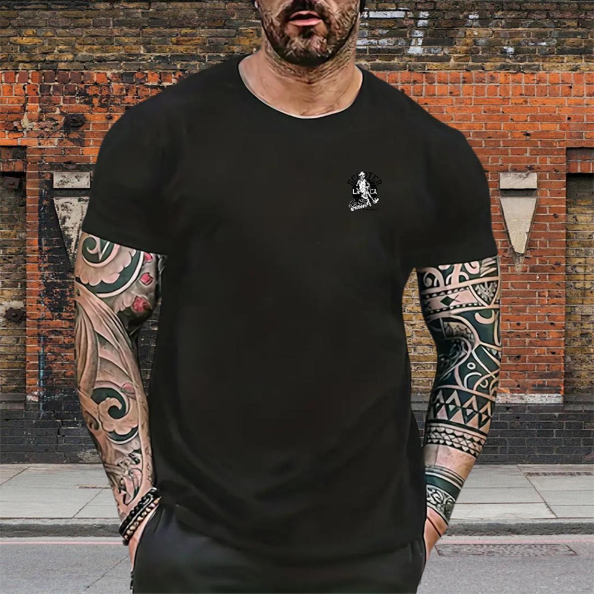 Fashion Casual Mens T Shirts skull Tops Tees 100% Cotton 230g Hip Hop Street Comfortable DIY Printed Breathable Short Sleeve Men Tshirts