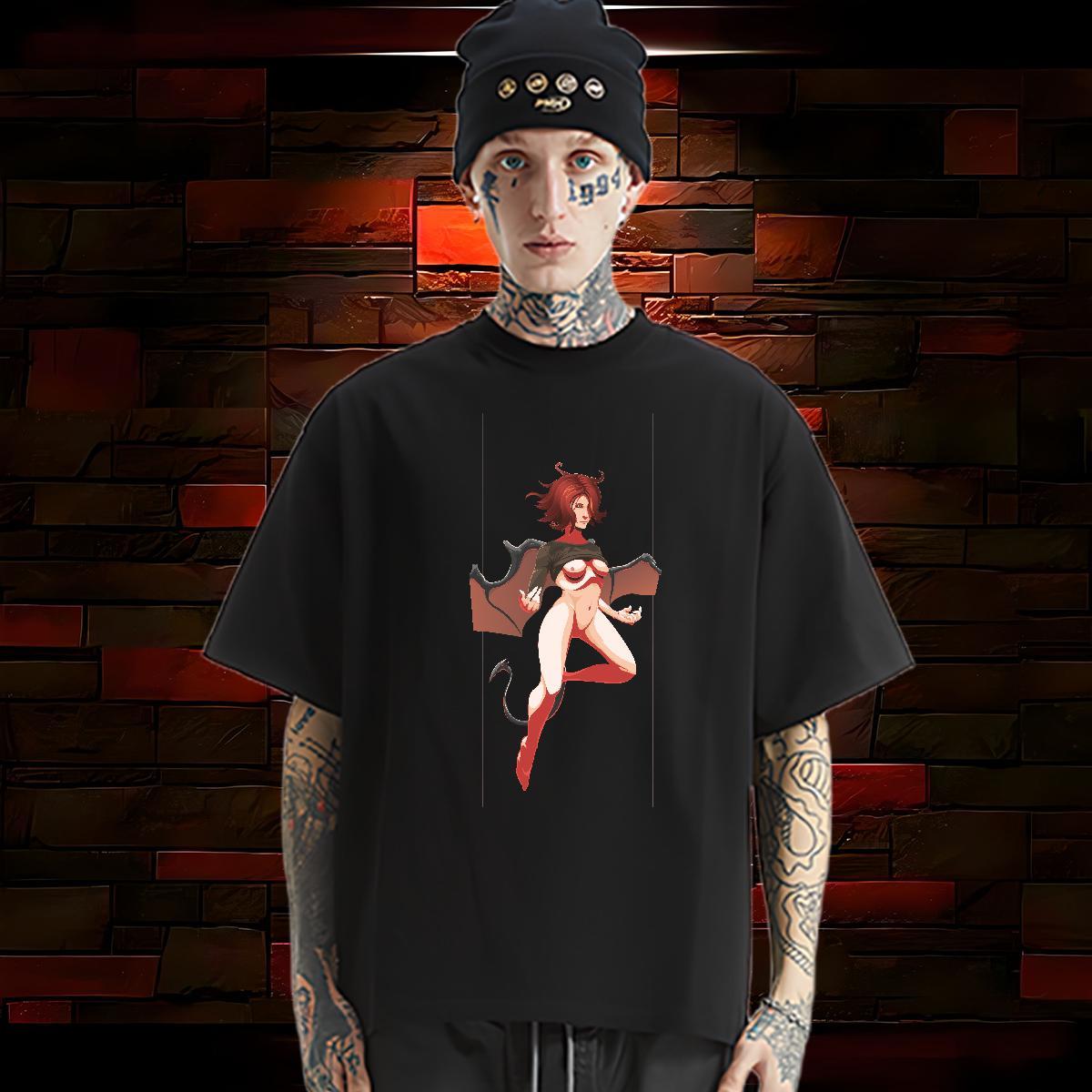 Fashion Casual T Shirts Men portrait Top Tees 230g Cotton Sport Wholesale Custom Cartoon Breathable Short Sleeve Couples T Shirts