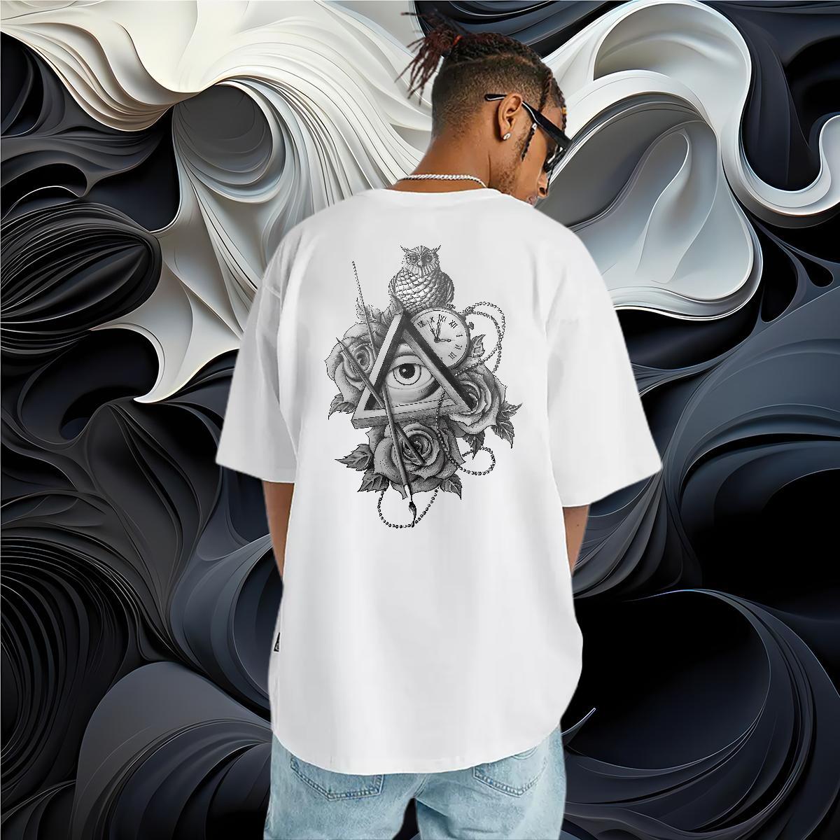 New Arrival T Shirt For Man eye of the devil Tees 230g 100% Cotton Summer Casual Comfortable Plus Size Custom Short Sleeve O-Neck Couples T Shirts