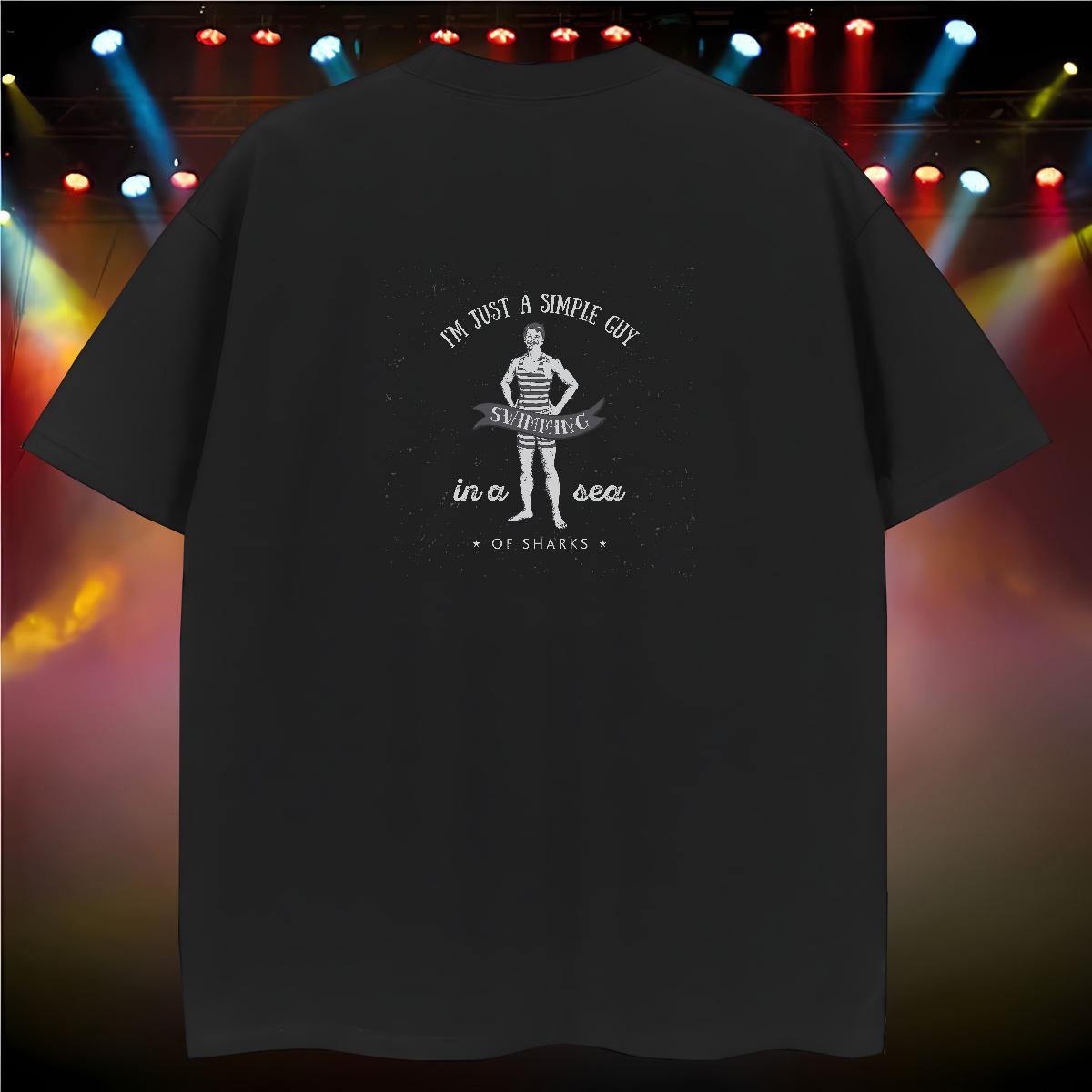 DIY Customized T-Shirts person Top Tees 230g Cotton Sport Loose Fit Custom Cartoon Breathable Crew Neck Tshirts