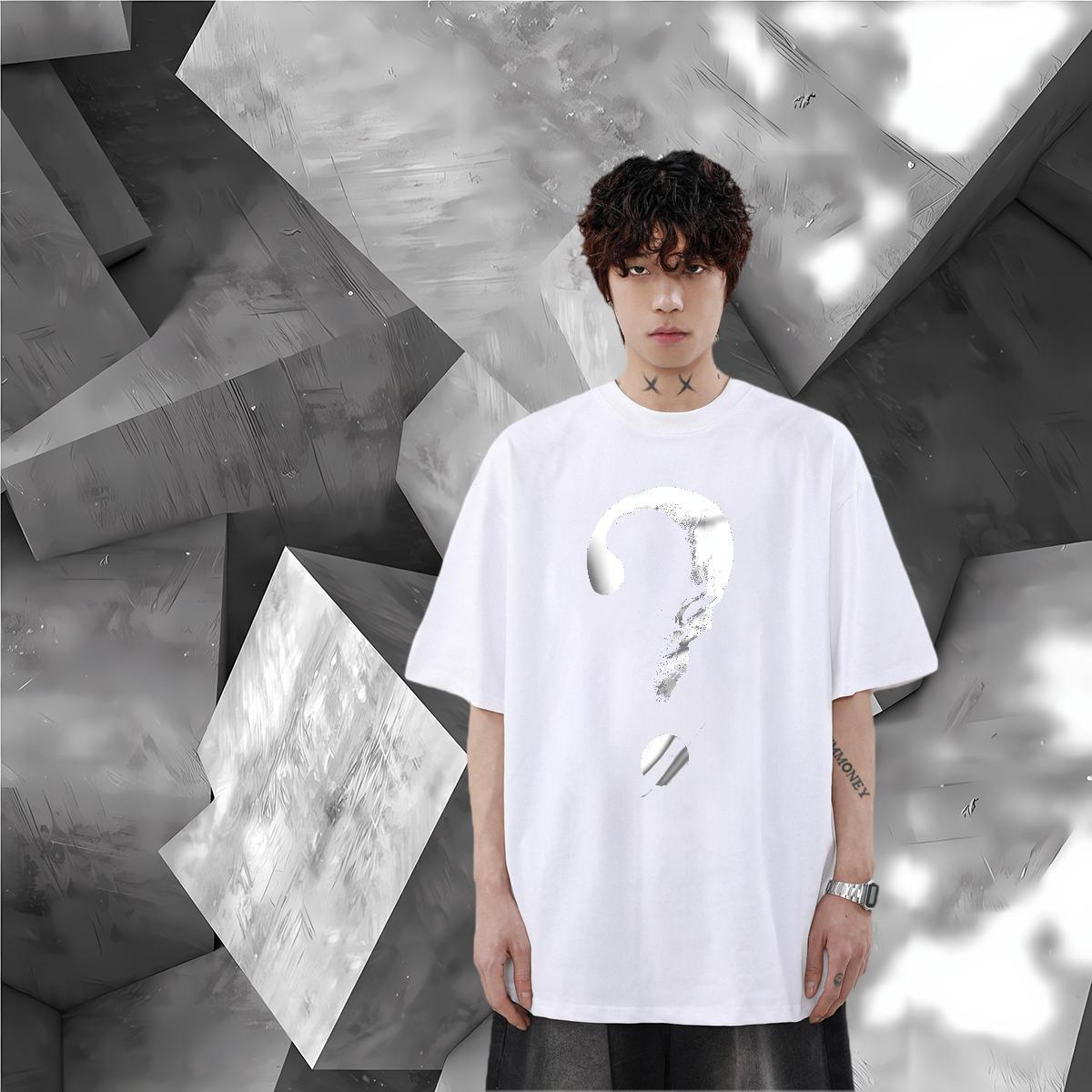 Fashion New Mens T Shirts letter Top Tees 100% Cotton 230g Street Casual Unisex DIY Anime Crew Neck Breathable Couples T Shirts