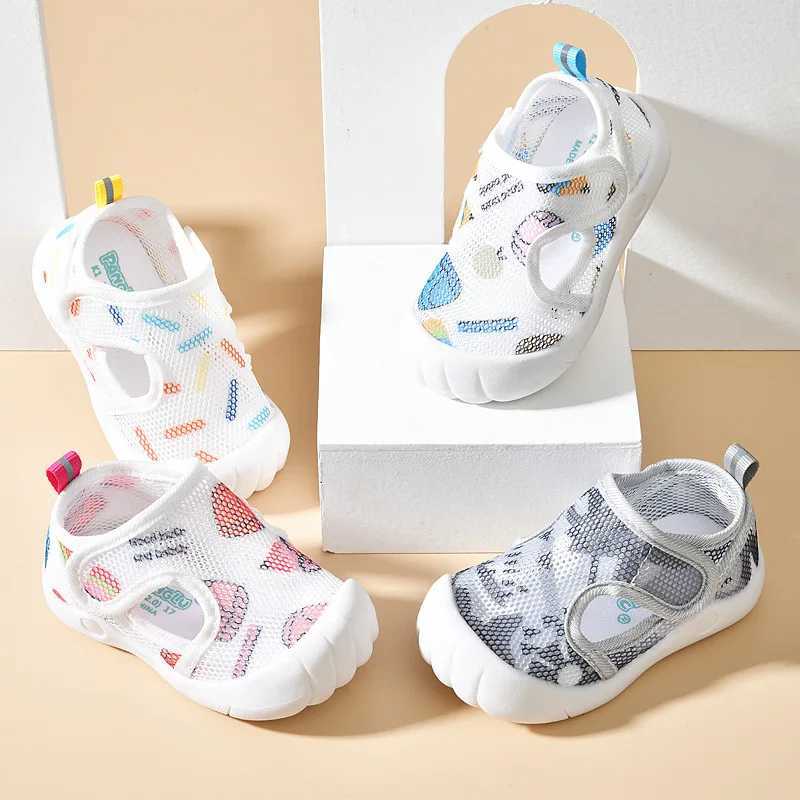 Summer breathable mesh childrens sandals baby unisex casual shoes non slip soft sole baby lightweight shoes Tenis M240827