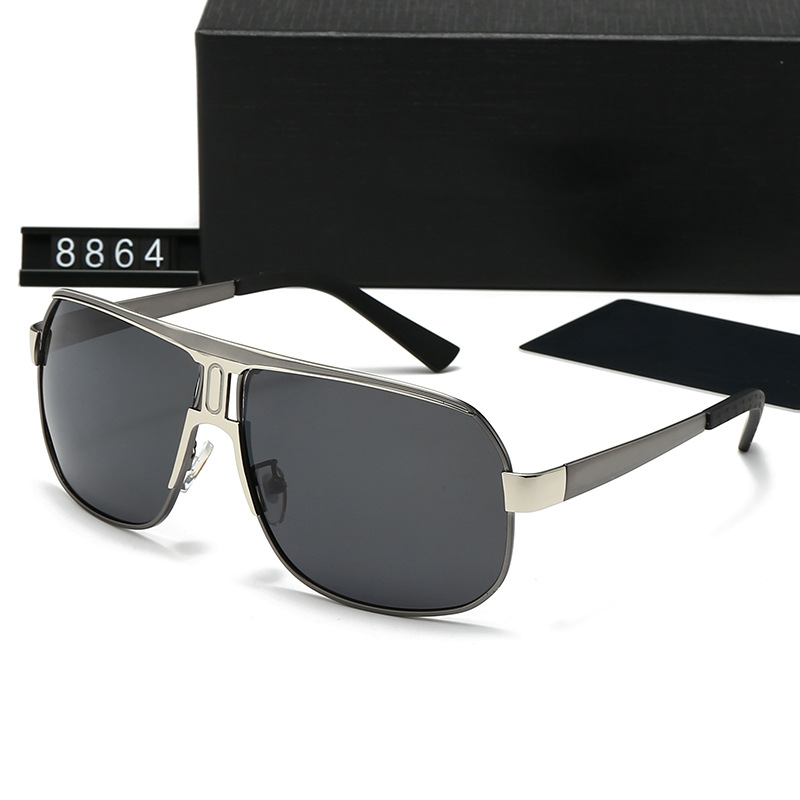 With Box Set Vintage Square Photochromic Polarized Sunglasses Men Change Color Sun Glasses Anti-glare Driving Sunglasses