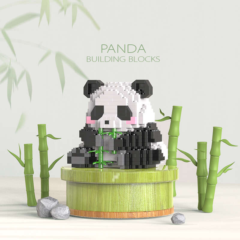 Creative DIY Assemable Cute MINI Chinese Style Animal Panda Building Block Educational Boy Toys For Children Model Bricks