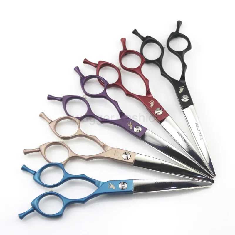 Pet hair trimming Professional Colorful 6.5 Inch Pet Grooming Scissors Japan 440C Dog Shears Hair Curved Scissors householdXJ240807