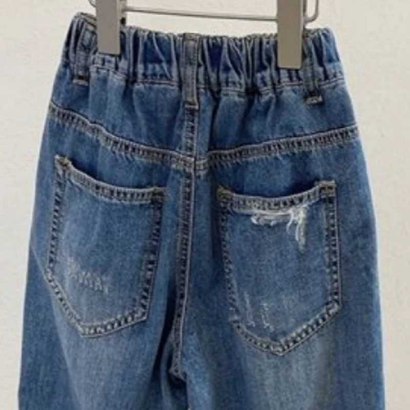 Jeans Boys Jean Pants Long Trousers Cotton 2024 Cool Spring Autumn Babys Kids Pants Teenagers Outwear Childrens Clothing