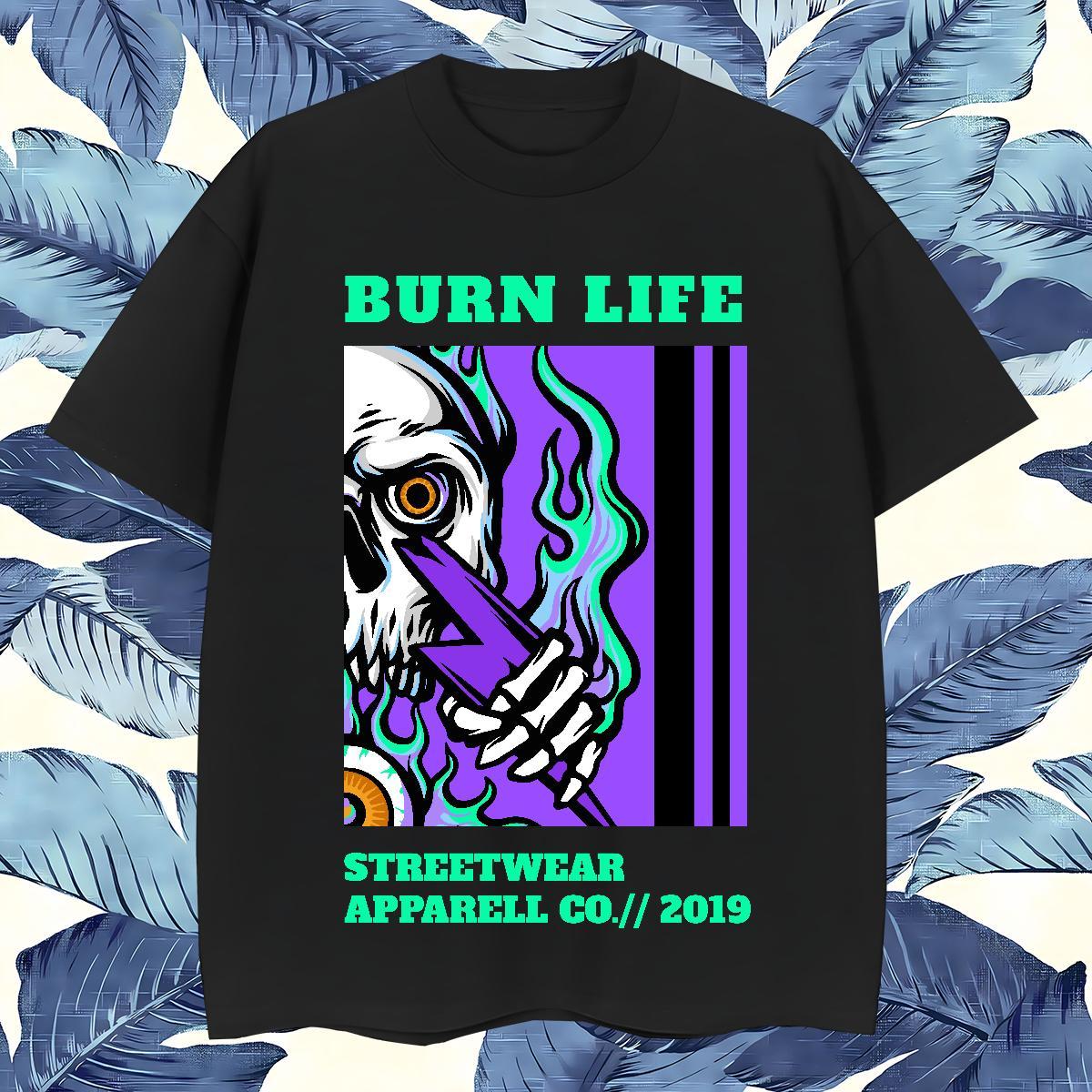 DIY Customized T-Shirts skull Polos 230g Cotton Casual Daily Wear Cool Plus Size Cartoon Short Sleeve O-Neck Men Tees