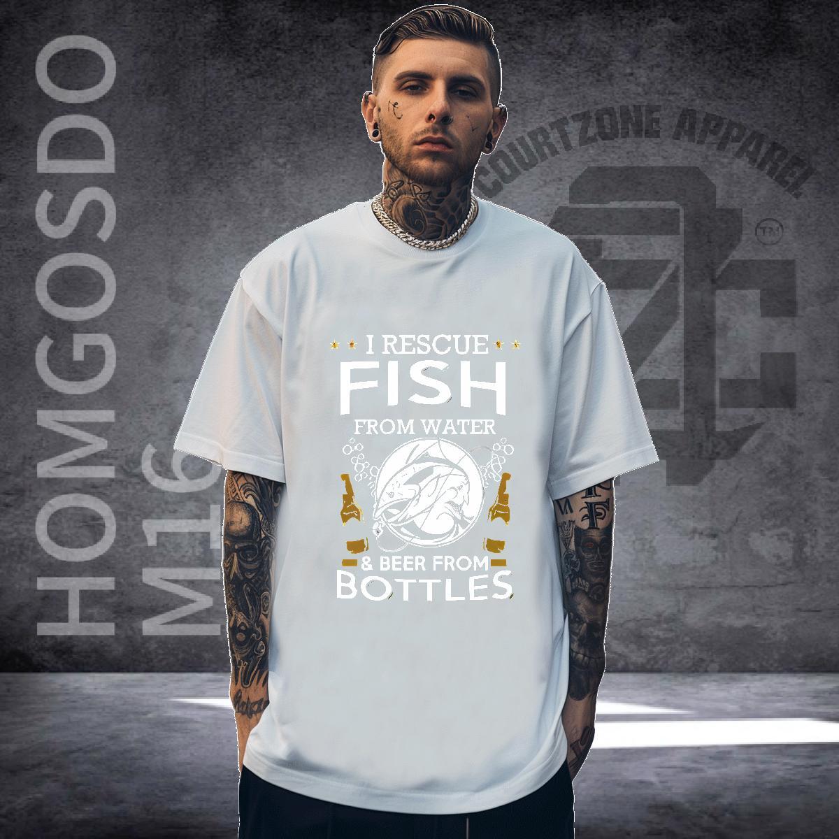 2024 Summer Man T Shirts letter Wear 230g Pure Cotton Beach Loose Fit DIY Anime Short Sleeve Soft Men Tshirts