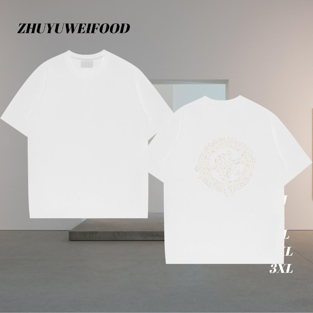 New T shirt tool Tees 100% Cotton 230g Sports Casual Loose Cartoon Print O Neck Short Sleeves Men Tops Tees