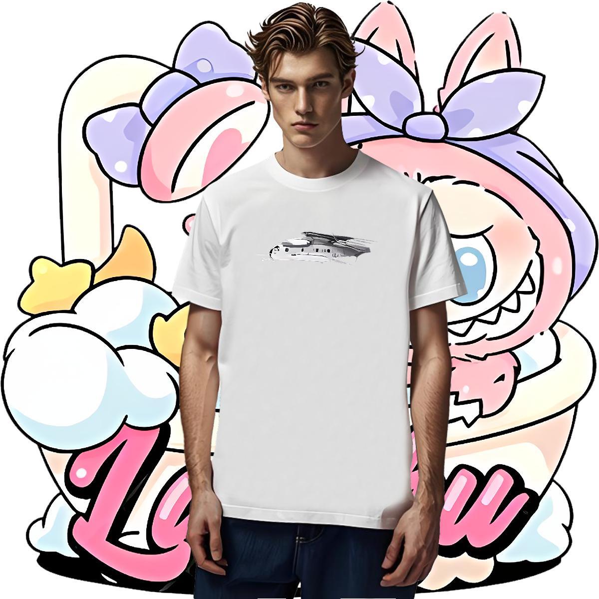 Fashion Designer T-Shirts for Men plane Polos 230g 100% Cotton Sports Casual Classic Custom Print Plus Size Round Neck Short Sleeve Men Tees