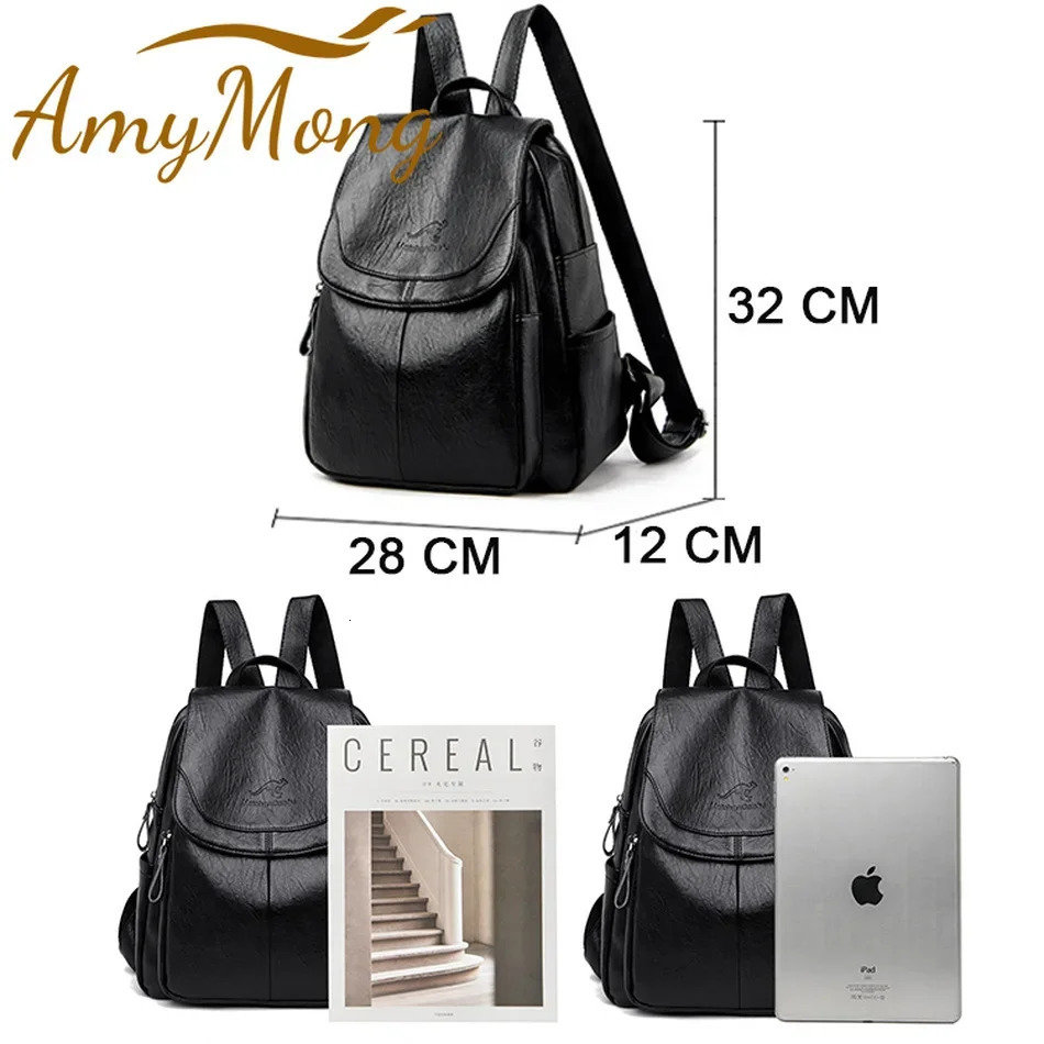 Large capacity travel backpack Rucksacks Mochila womens leather bag 240807