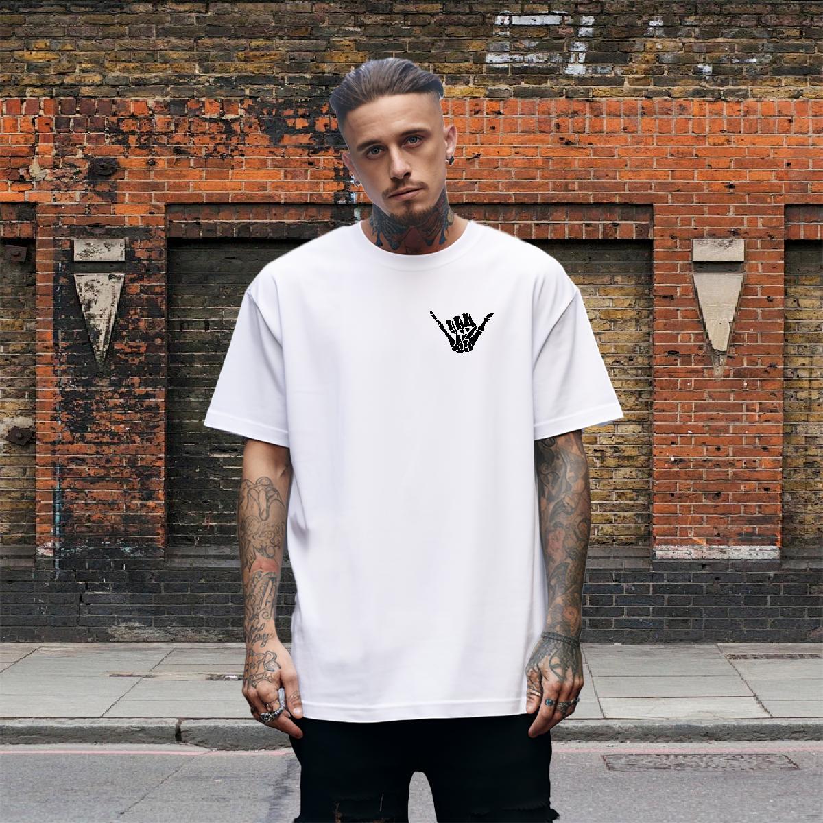 Designer Fashion T Shirt For Man skull Clothings 230g Cotton Casual Loose Custom Print Plus Size Breathable Men Tshirts
