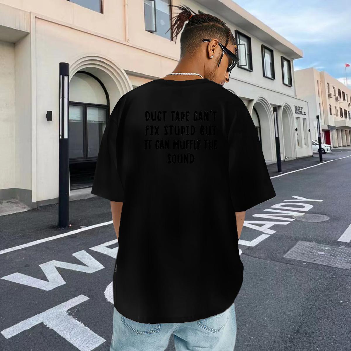 Classic Casual T Shirt For Man letter Tees Shirts 230g Pure Cotton Spring Summer High Quality DIY Printed O-Neck Short Sleeve Men Tees