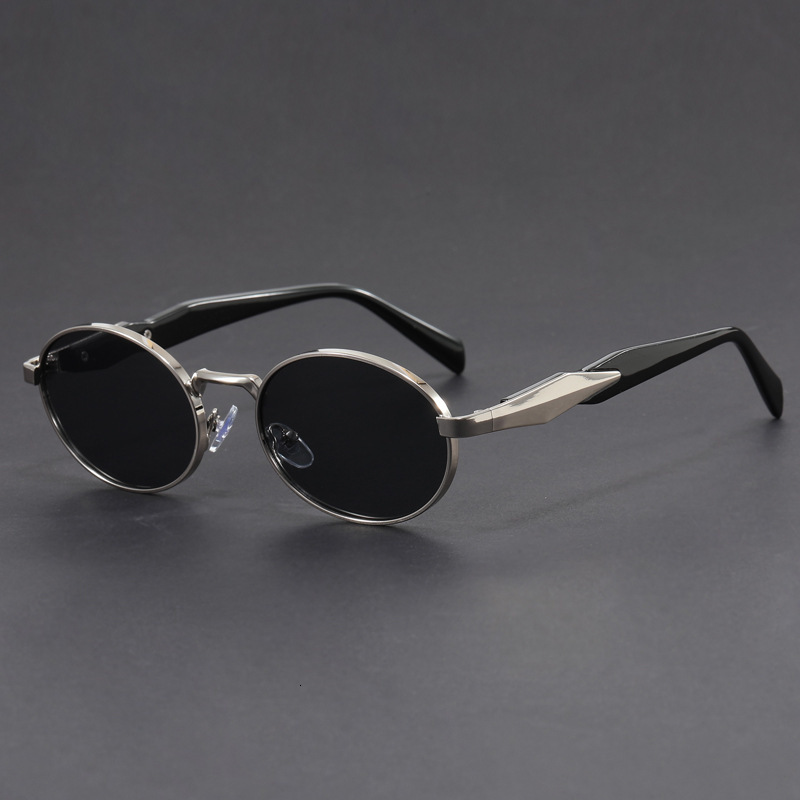 New Glasses elliptical frame light luxury women with a high-end feel, suitable for wearing sunscreen, fashionable designer sunglasses