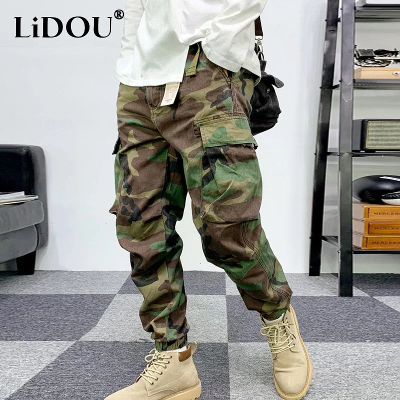 Spring and Autumn Fashion Retro Street Wild Goods Pants Mens Zipper Pocket Cotton Personalized Outward Clothing 240812