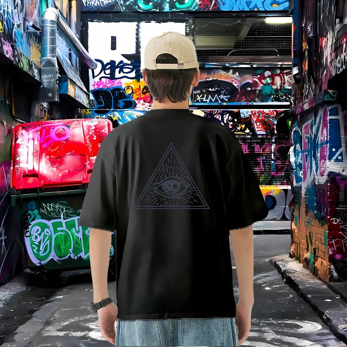 Fashion Man T Shirts eye of the devil Tees 230g Cotton Spring Summer High Quality Oversized 4XL Breathable Short Sleeve Tshirts