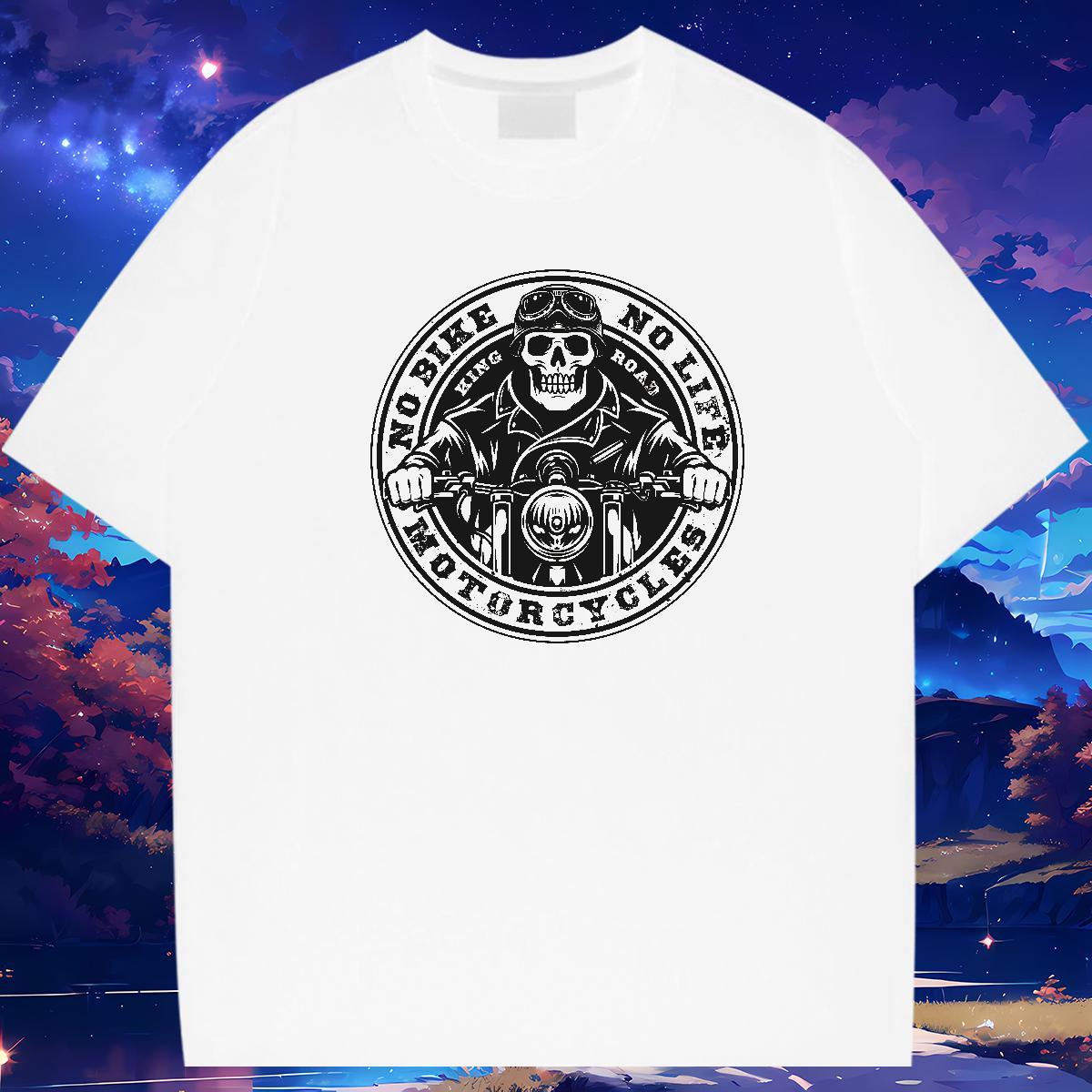 Customized Men T Shirts motorbike Top Tees 230g Pure Cotton Sport Loose Fit Custom Printing Breathable Short Sleeve Men Tshirts