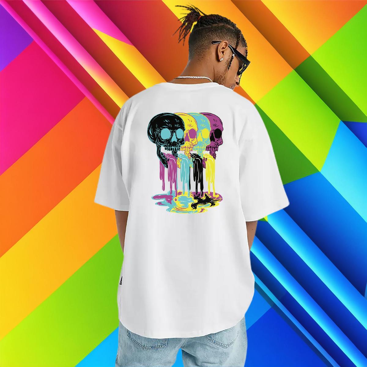 Brand T shirt skull Tshirts 230g Pure Cotton Sport Wholesale Oversized 4XL Breathable Short Sleeve Men Clothes T-Shirt