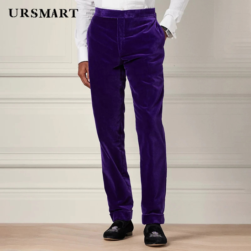 Purple Mens Pants Spring and Autumn Product in England Elegant Gentleman Fashion Customized for Men 240806