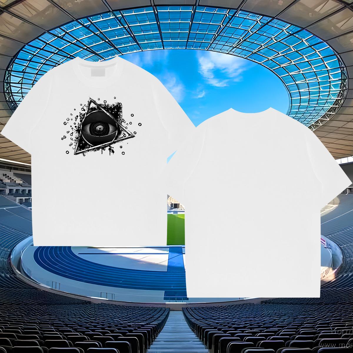 Free Shipping T-Shirts for Men eye of the devil Polos 230g 100% Cotton Beach Brand Customized Print Round Neck Short Sleeve Men Tops Tees