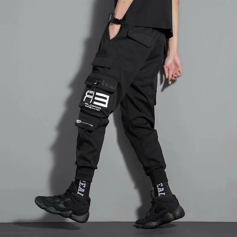 Mens Aarmy green cargo pants casual hiphop hit color multi pocket Trouser Streetwear sports mens size M5XL w240824