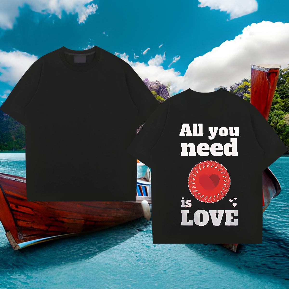 New T-Shirts for Men letter Clothes 230g 100% Cotton Summer Casual Classic Custom Printed Breathable Crew Neck Men Tees