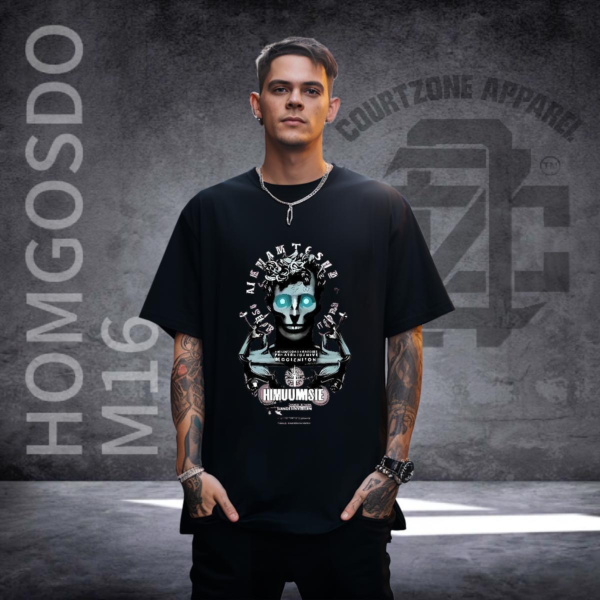 Factory Direct Men T Shirts portrait Tees 230g Pure Cotton Spring Summer Cool Cartoon Printing L-4XL Breathable Mens Tshirts