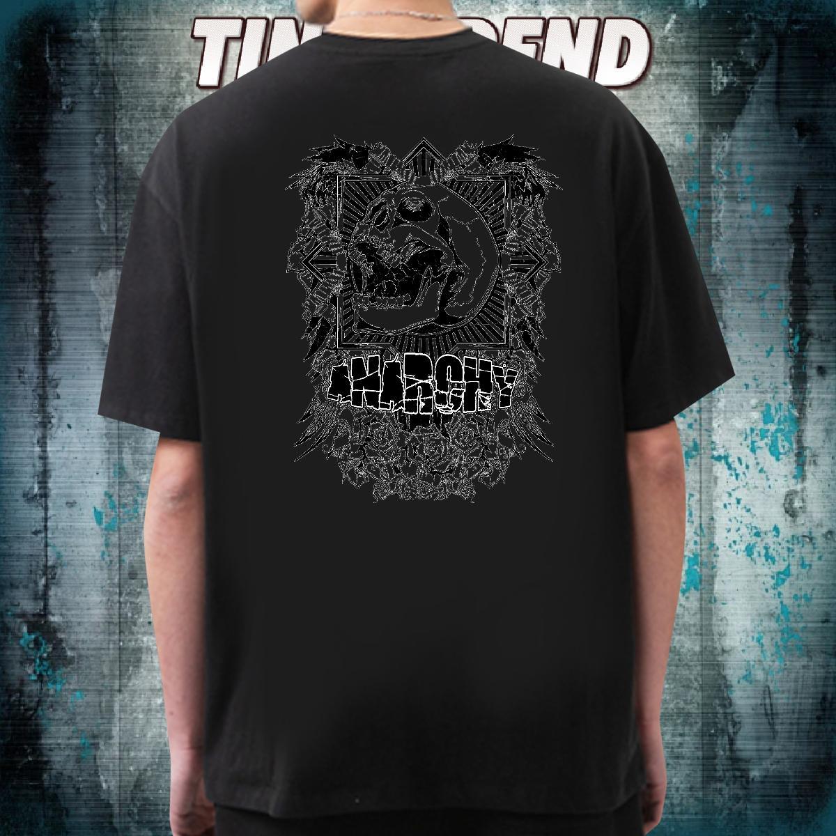2024 New T-Shirts for Men skull Clothings 230g 100% Cotton Street Casual High Quality Anime Print Breathable Soft Men Tshirts
