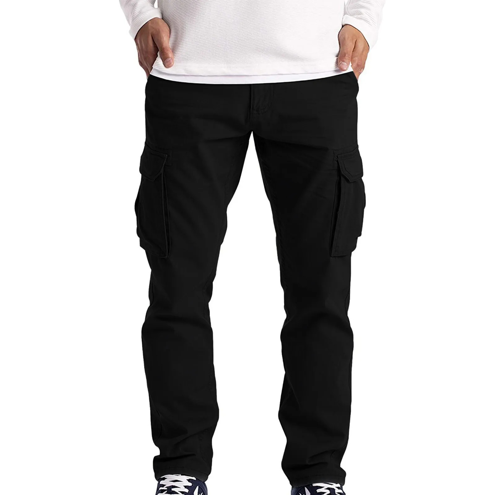 mens fashionable oversized casual pants youth workwear and multi pocket straight leg for spring summer 240806