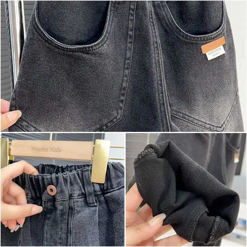 Jeans Boys Jean Pants Long Trousers Cotton 2024 Loose Spring Autumn Babys Kids Pants High Quality Childrens Clothing