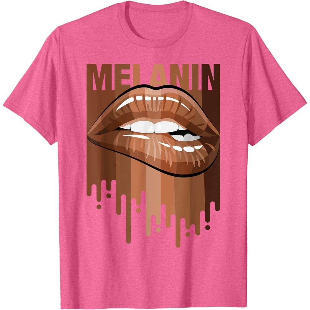 2025S Fashion Designer T Shirt For Mens Cool Melanin Girl Lips Tees Black Girls Magic Style T Shirt Shirts Tshirt Graphic Tee Casual Tops Clothes Shor