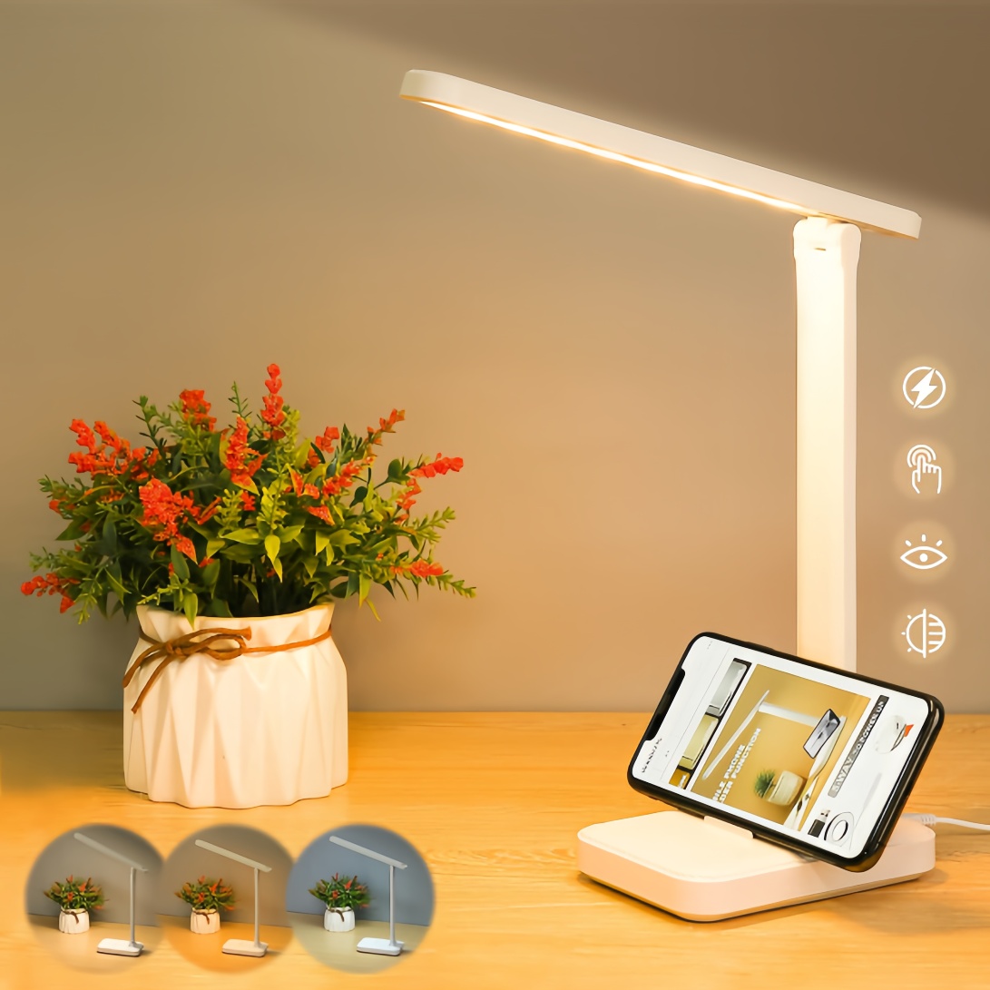 Compact USB-Powered LED Touch Table Light with Built-in Radio Versatile Readling and Desk Illumination Solution