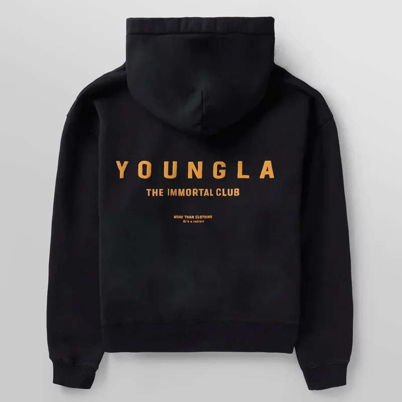 camping Mens oversized hoodie doublelayer composite fabric printed jacket sports fitness sweatshirt 240806 - view 4
