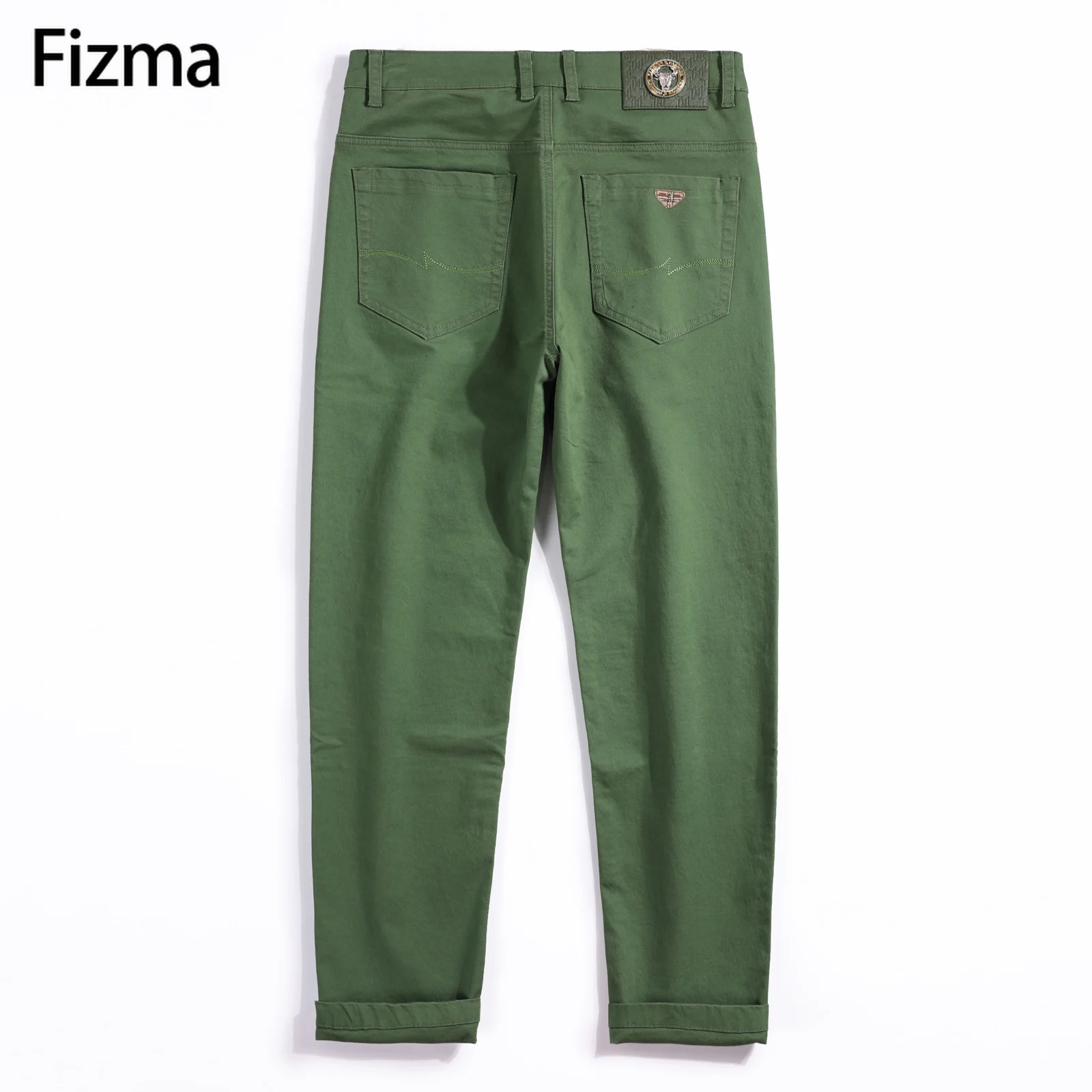 Fizma mens summer business casual pants classic solid color loose straight Trouser clothing pocket 240809