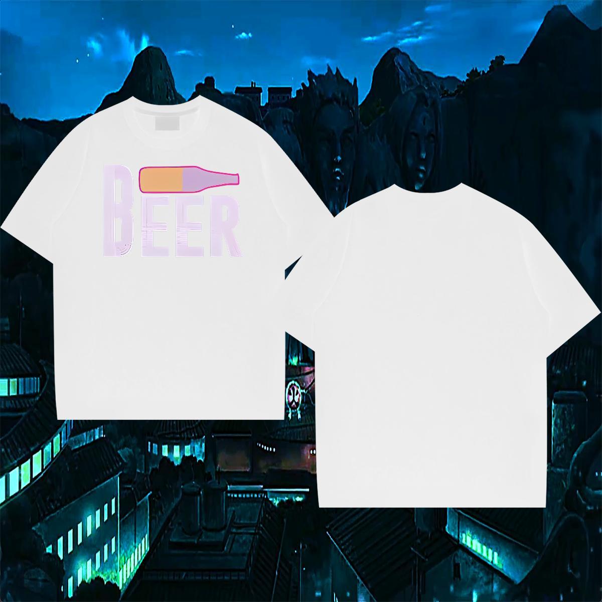 New T shirt letter Tees Shirts 230g Pure Cotton Summer Casual Soft Asian Size Breathable Crew Neck Men Tees