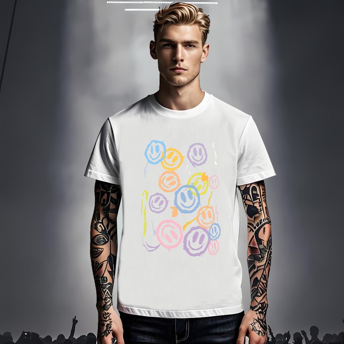 Loose Fit Man T Shirts 230g Pure Cotton Street Wear Short Sleeve Soft Men Tees Custom Custom Anime Tshirts