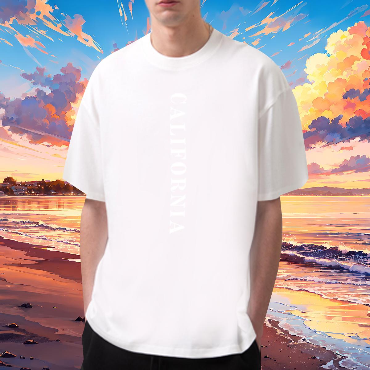 DIY Customized T-Shirts letter Tshirts 230g Pure Cotton Casual Daily Wear Wholesale Custom Anime Breathable Short Sleeve Men Clothes T-Shirt