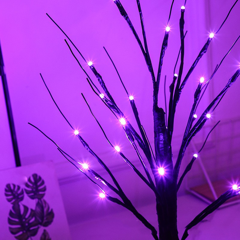 Customized LED Tree Light Halloween Decoration Creative Battery Box Flash Light Festival Decoration Party Decoration Tree Light