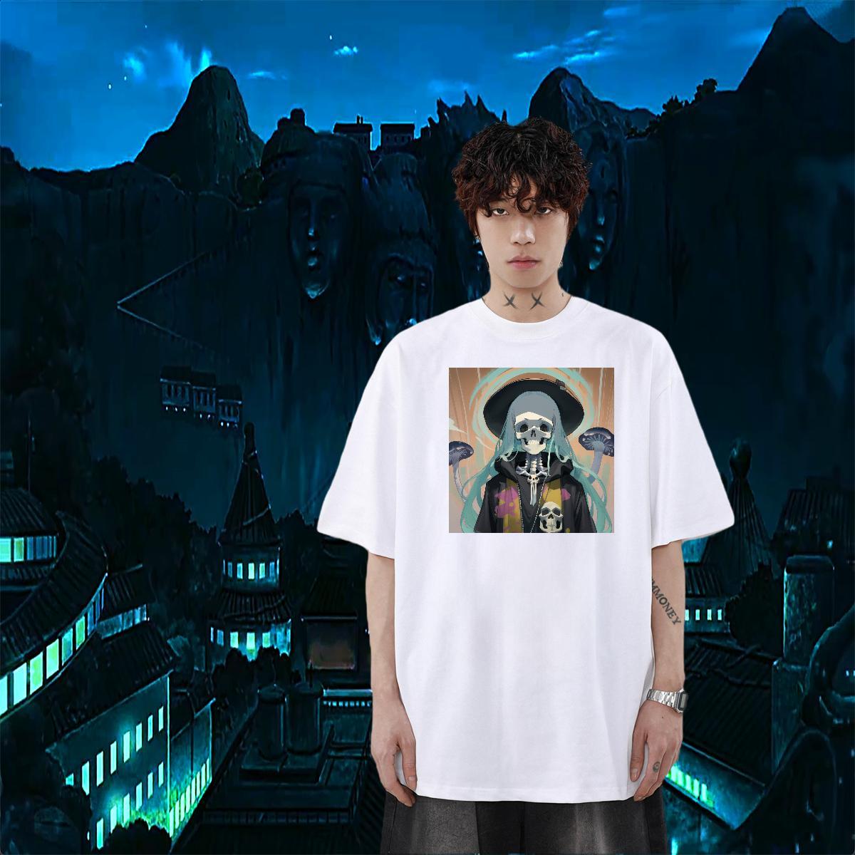 Fashion Design Men T Shirts skull Polos 230g Pure Cotton Outdoor Classic Oversized 4XL Crew Neck Men Tops Tees