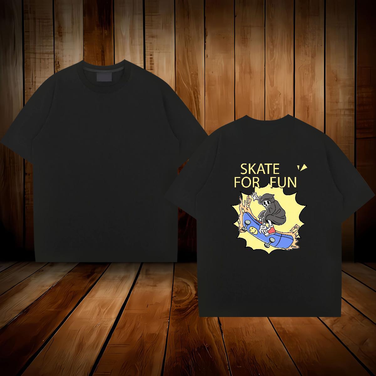 Designer Mens T Shirts skull Wear 230g 100% Cotton Home Outdoor Wholesale Anime Breathable Crew Neck Tshirts