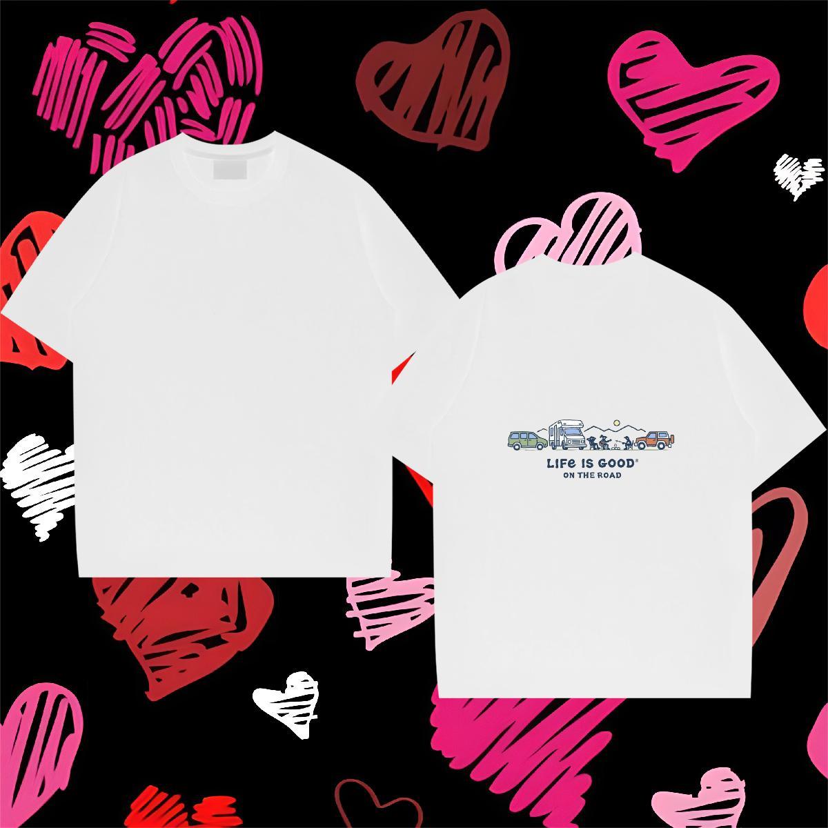 Designer Fashion T Shirt For Man mountains Tshirts 100% Cotton 230g Street Wear Classic Plus Size Custom Breathable Short Sleeve Couples T Shirts
