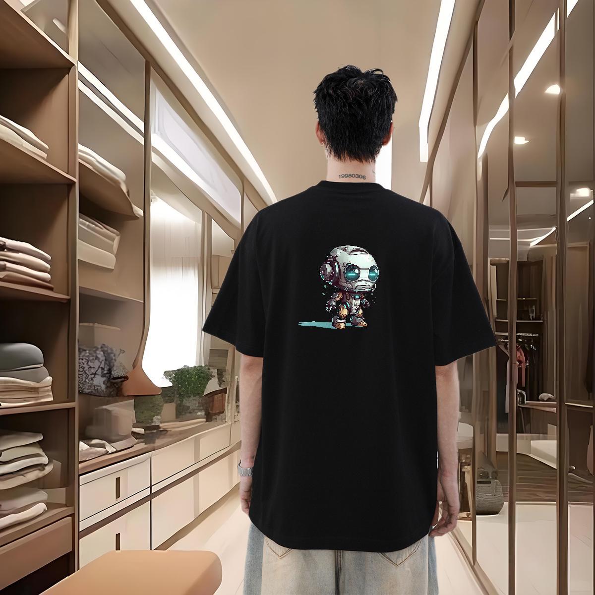 Wholesale Mens T Shirts ET Polos 230g Cotton Hip Hop Street Loose Fit Oversized 4XL Breathable Soft Tshirt for Man Woman