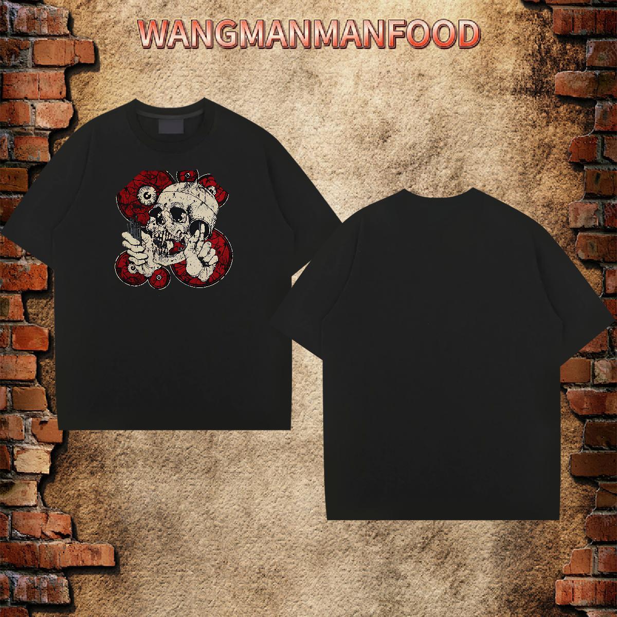 Casual New Man T Shirts skull Tshirts 230g Cotton Beach Cool Design Plus Size Cartoon Short Sleeve Soft Men Tops Tees